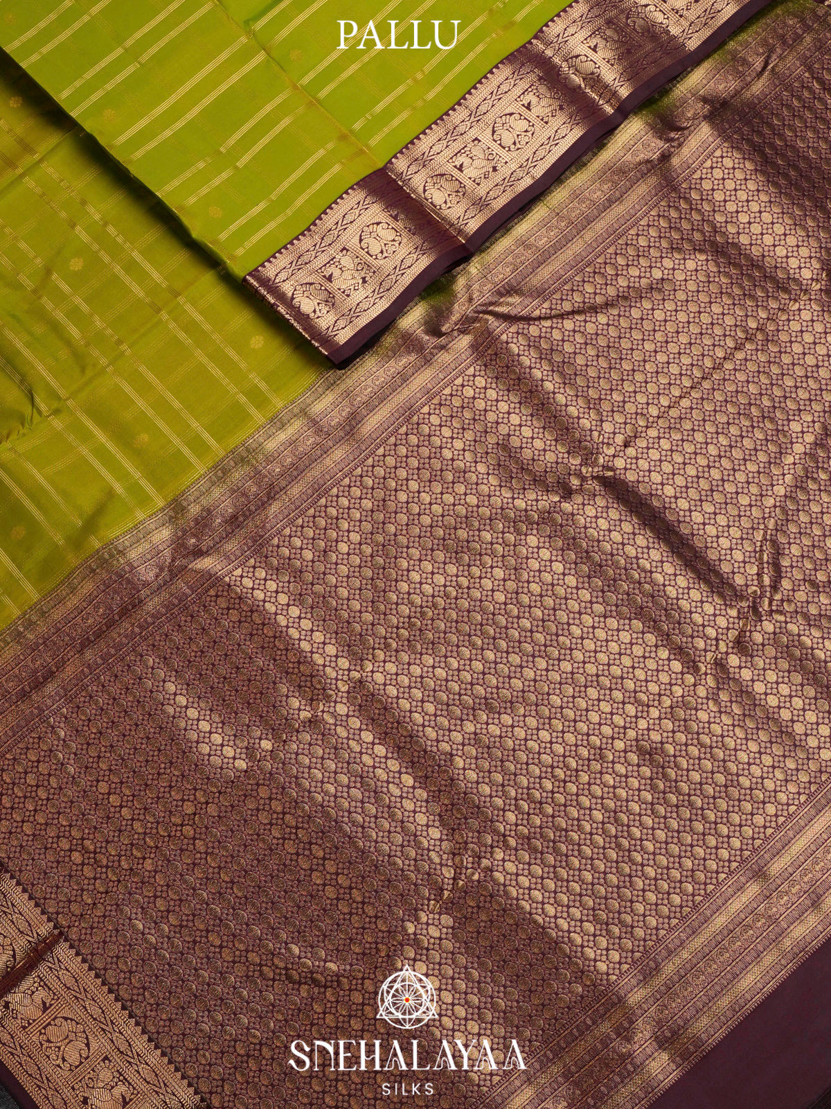 Lime Green  Kanjivaram Silk Saree