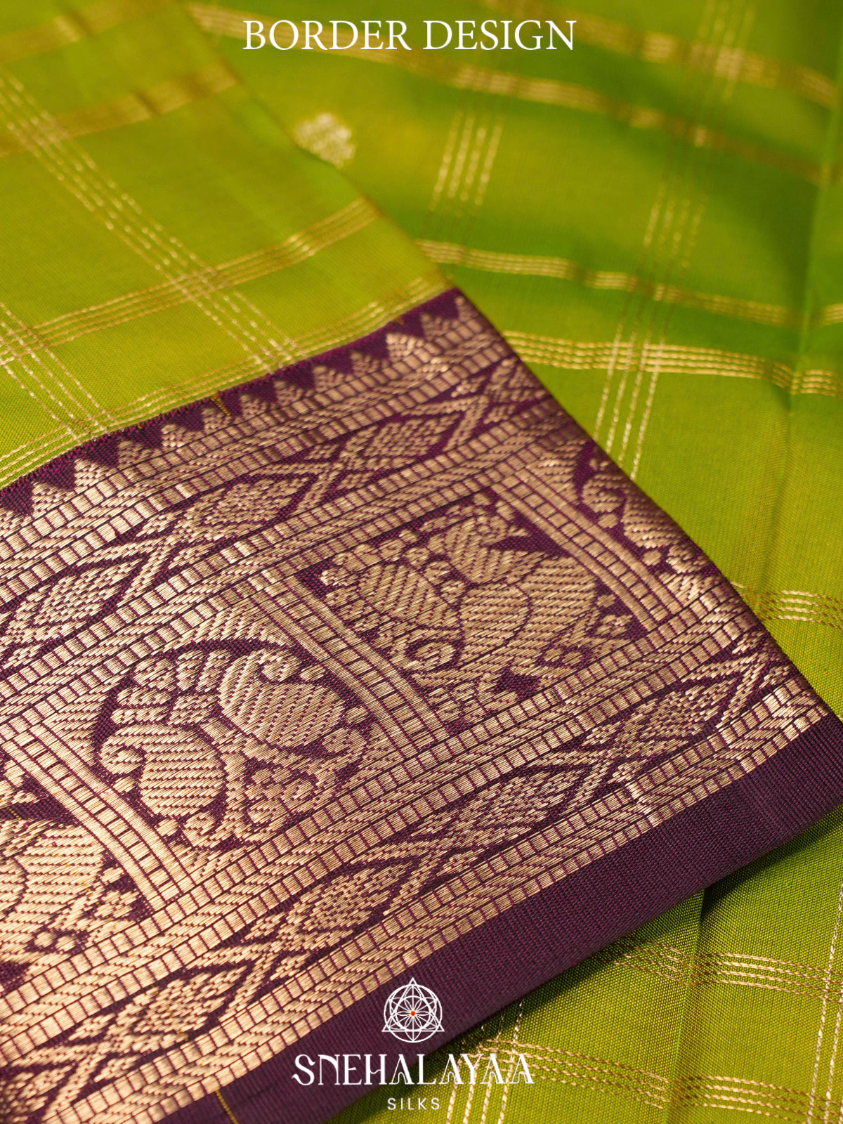 Lime Green  Kanjivaram Silk Saree