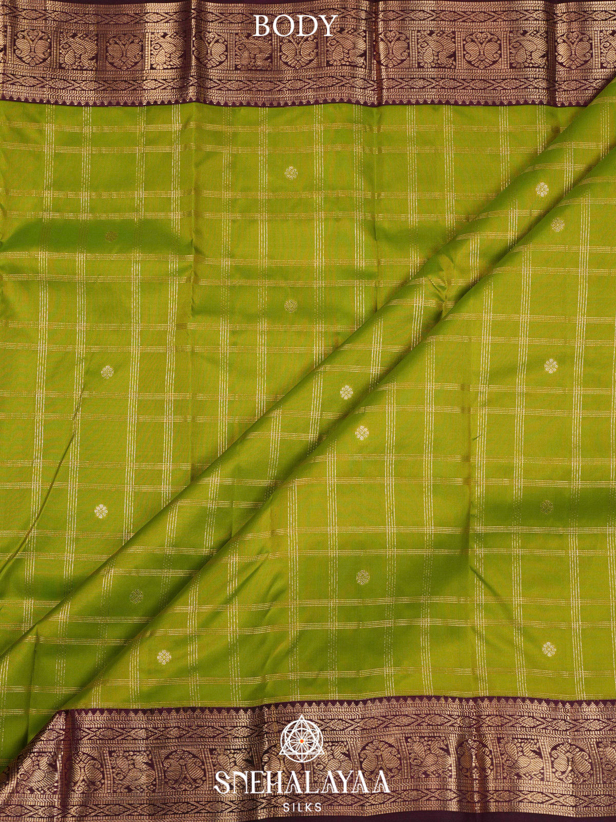 Lime Green  Kanjivaram Silk Saree