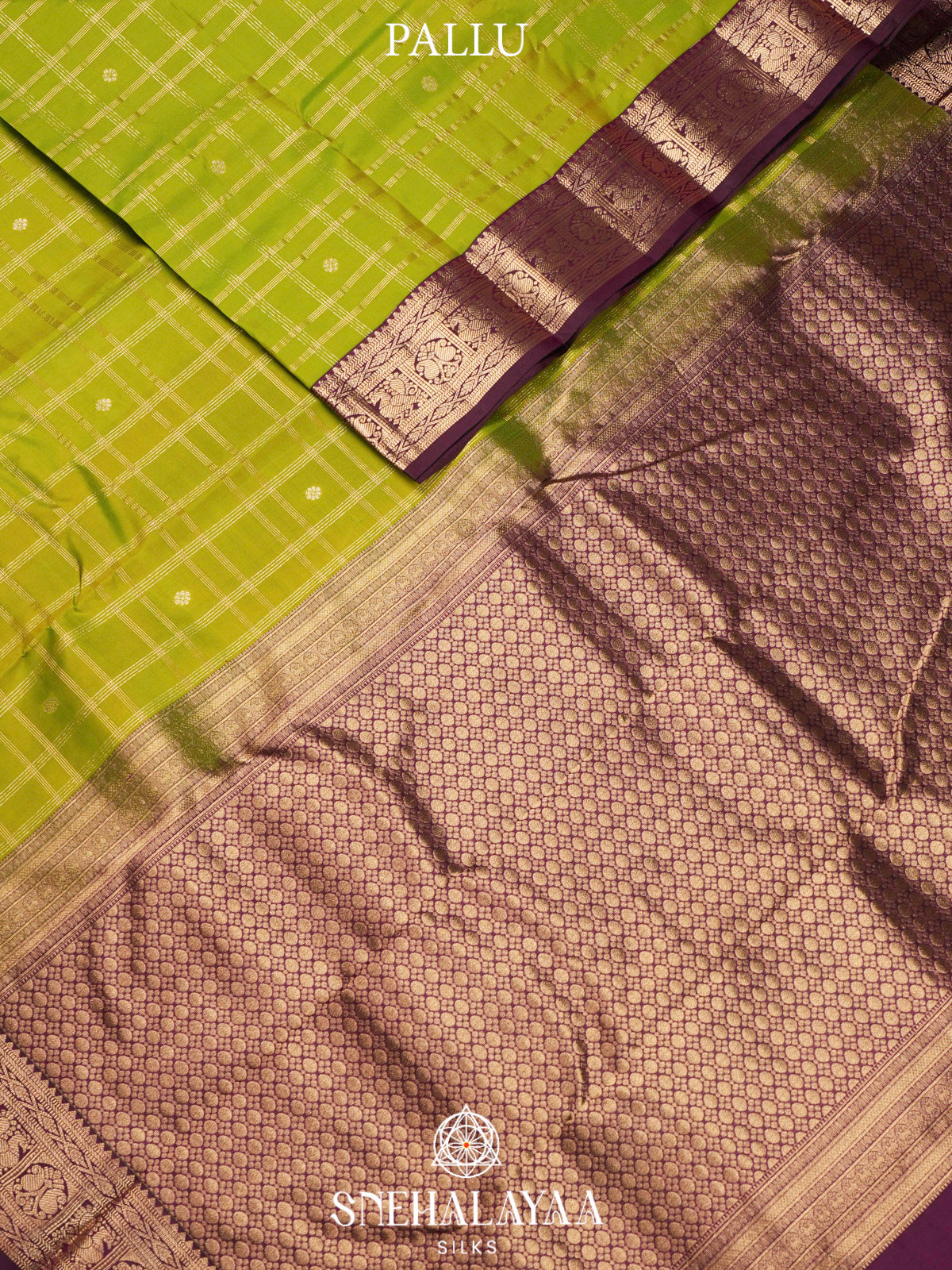 Lime Green  Kanjivaram Silk Saree