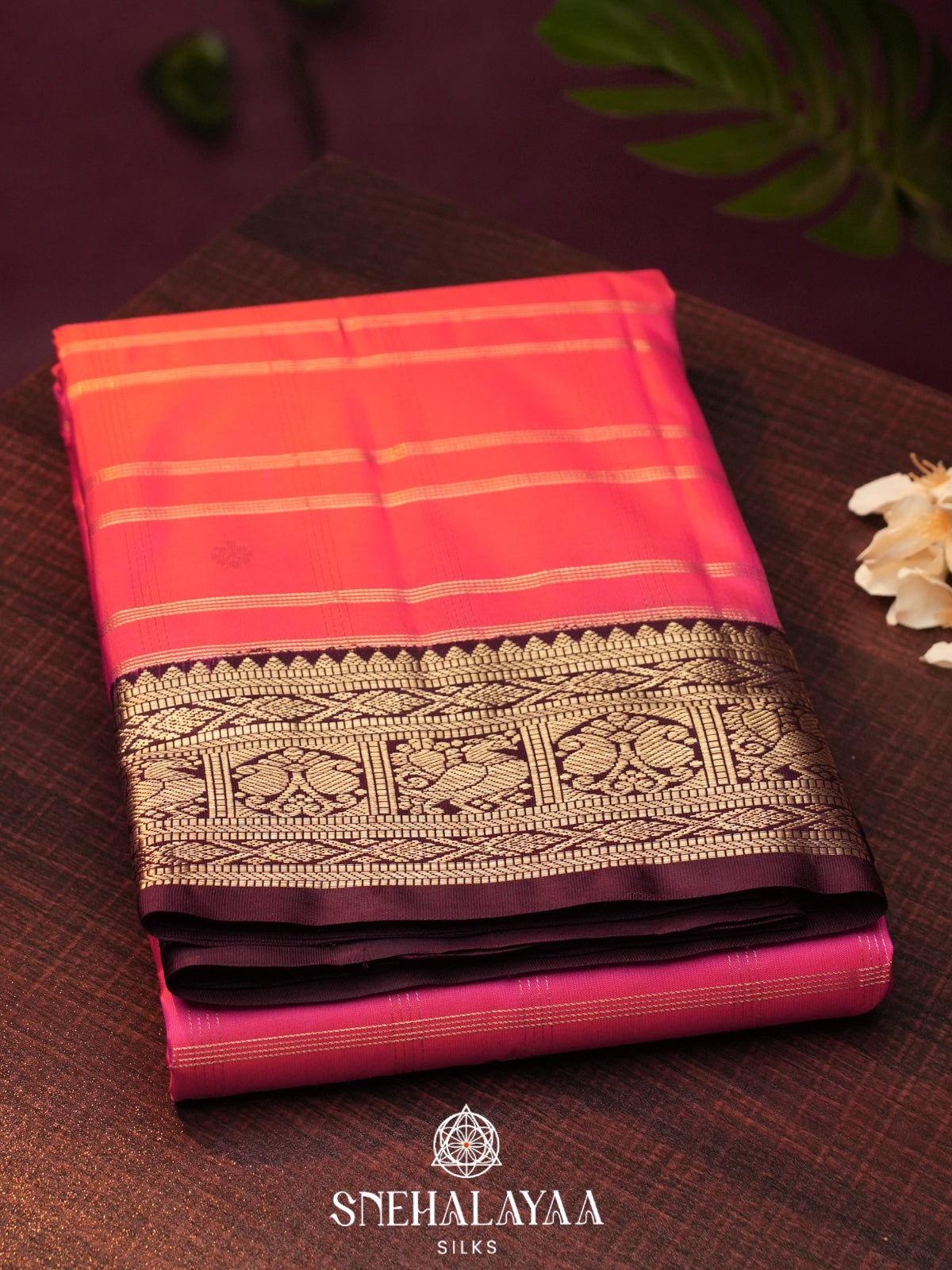 Pink  Kanjivaram Silk Saree