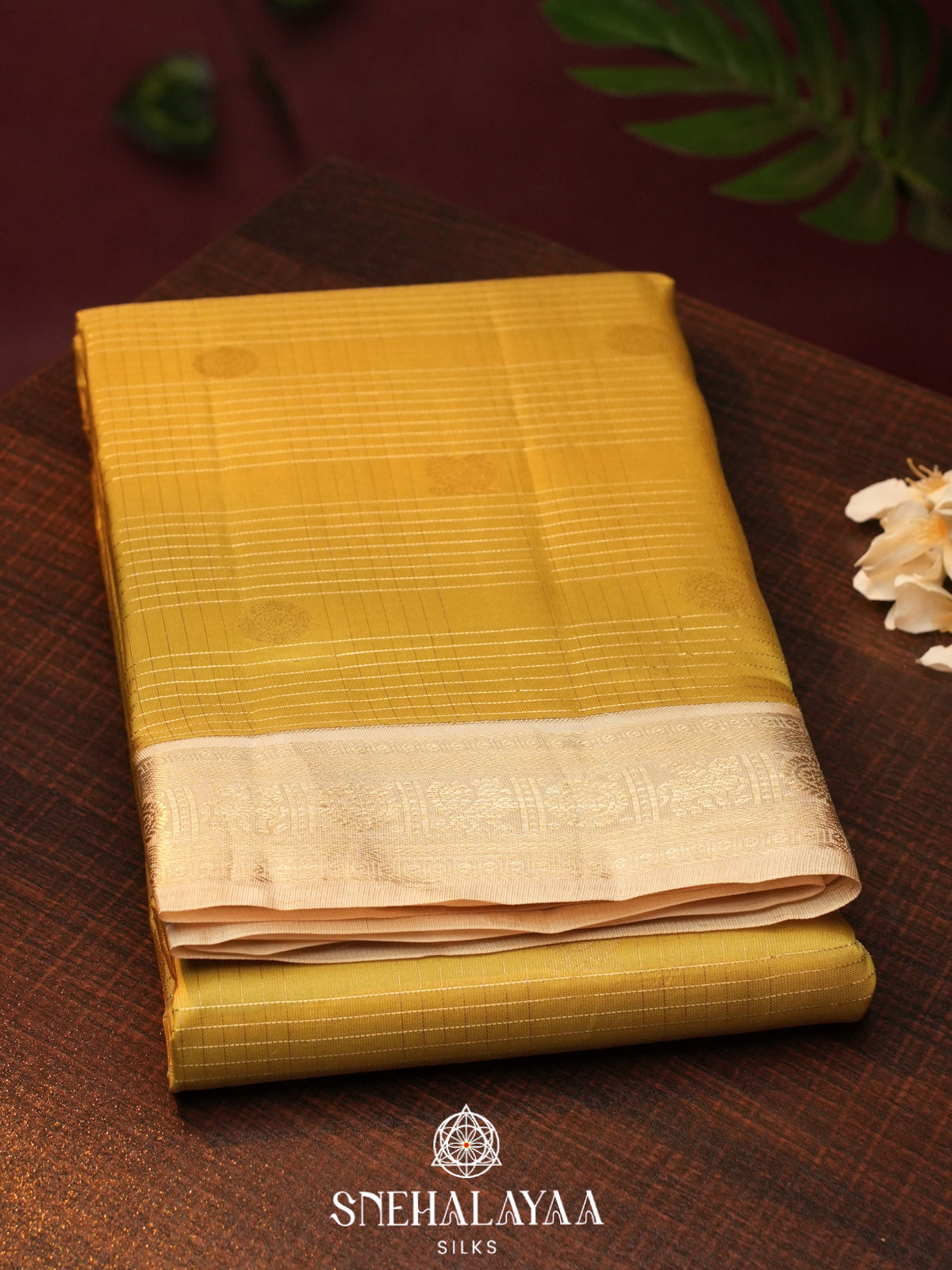 Golden  Kanjivaram Silk Saree