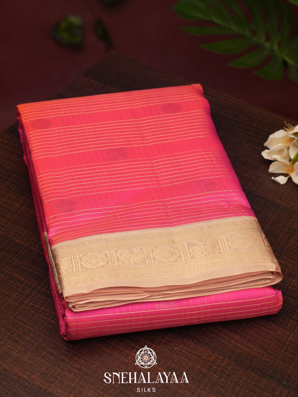 Pink  Kanjivaram Silk Saree