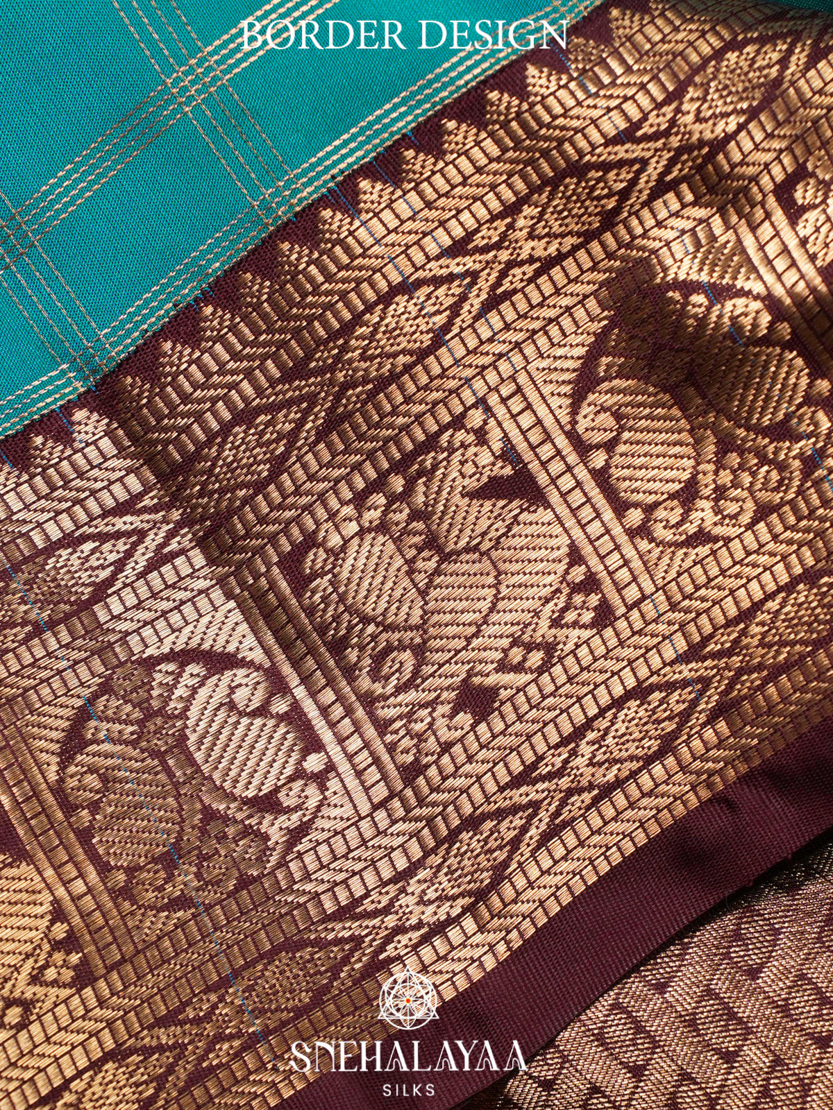 Peacock Blue  Kanjivaram Silk Saree