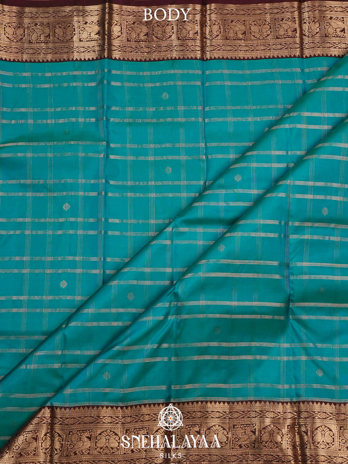 Peacock Blue  Kanjivaram Silk Saree
