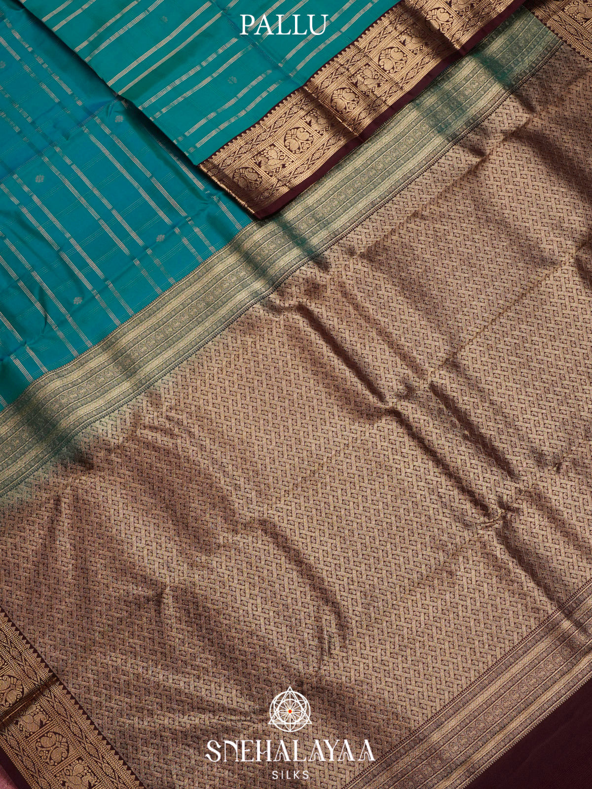 Peacock Blue  Kanjivaram Silk Saree