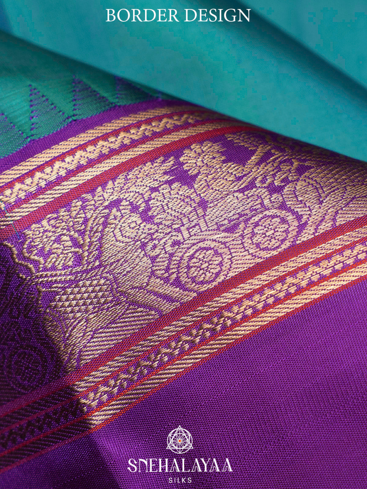 Peacock Blue  Kanjivaram Silk Saree