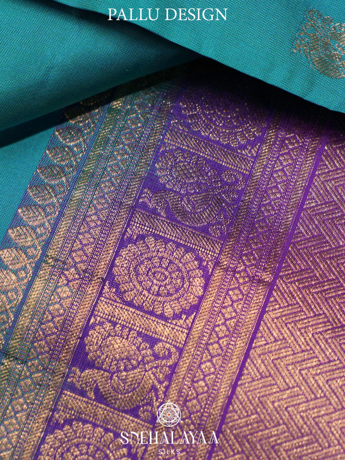 Peacock Blue  Kanjivaram Silk Saree