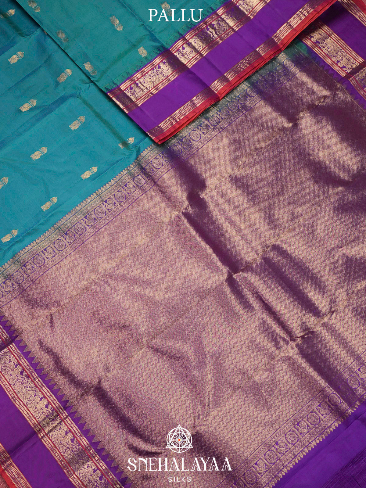 Peacock Blue  Kanjivaram Silk Saree