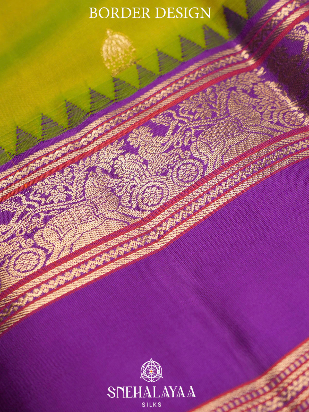 Lime Green  Kanjivaram Silk Saree