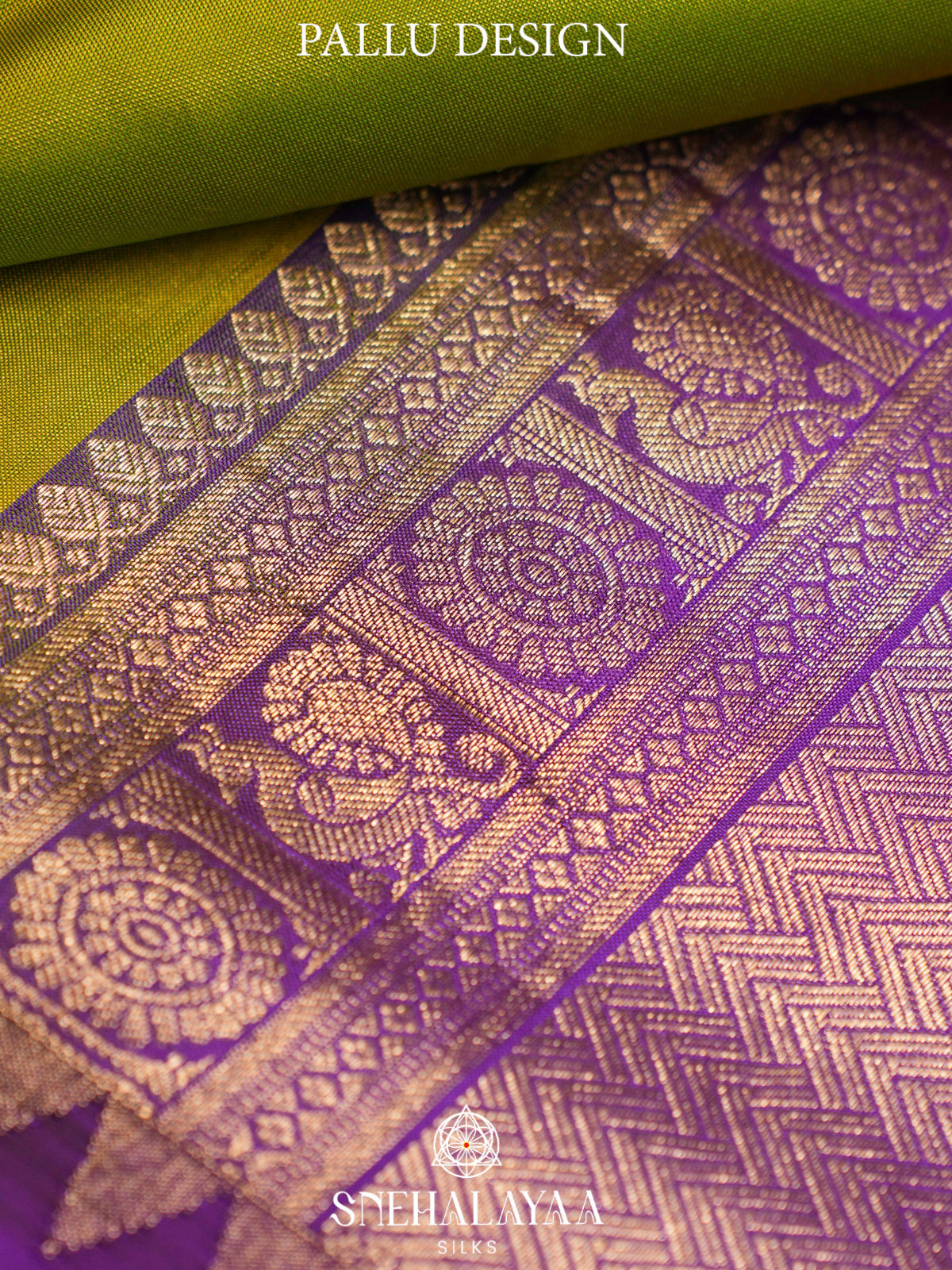 Lime Green  Kanjivaram Silk Saree