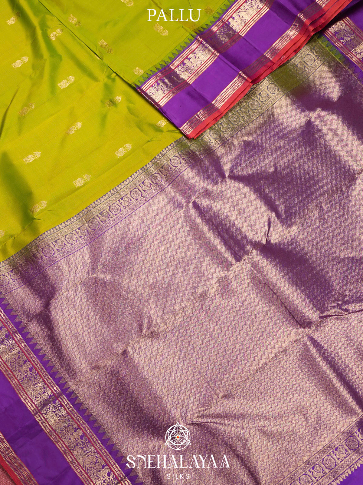 Lime Green  Kanjivaram Silk Saree
