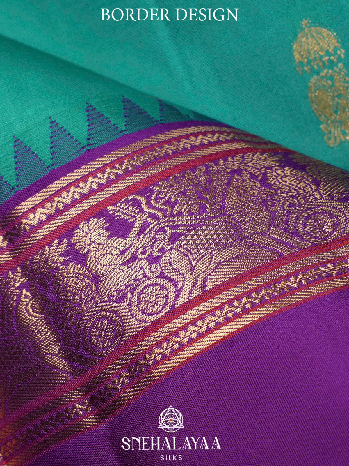 Teal Green  Kanjivaram Silk Saree