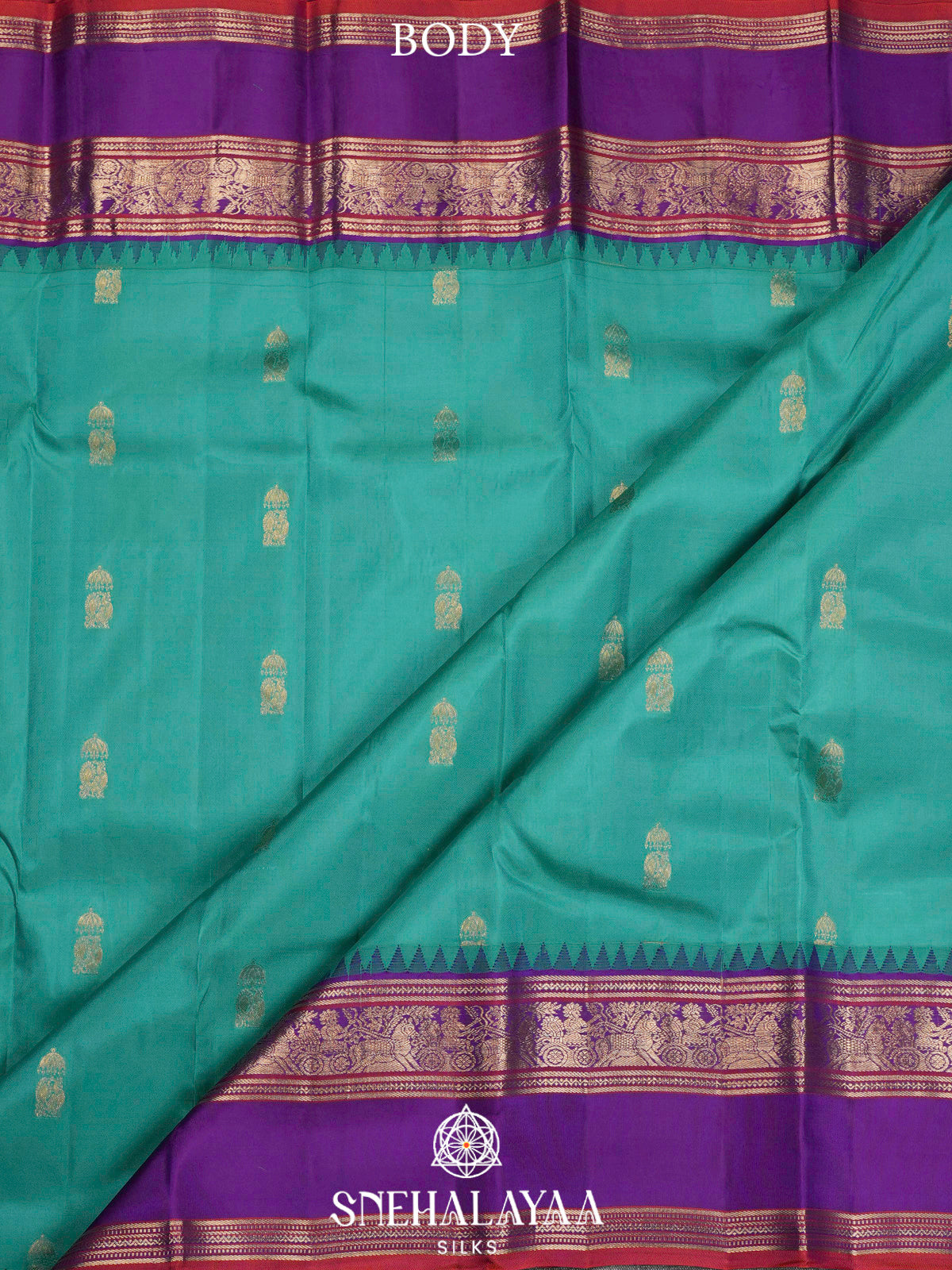 Teal Green  Kanjivaram Silk Saree