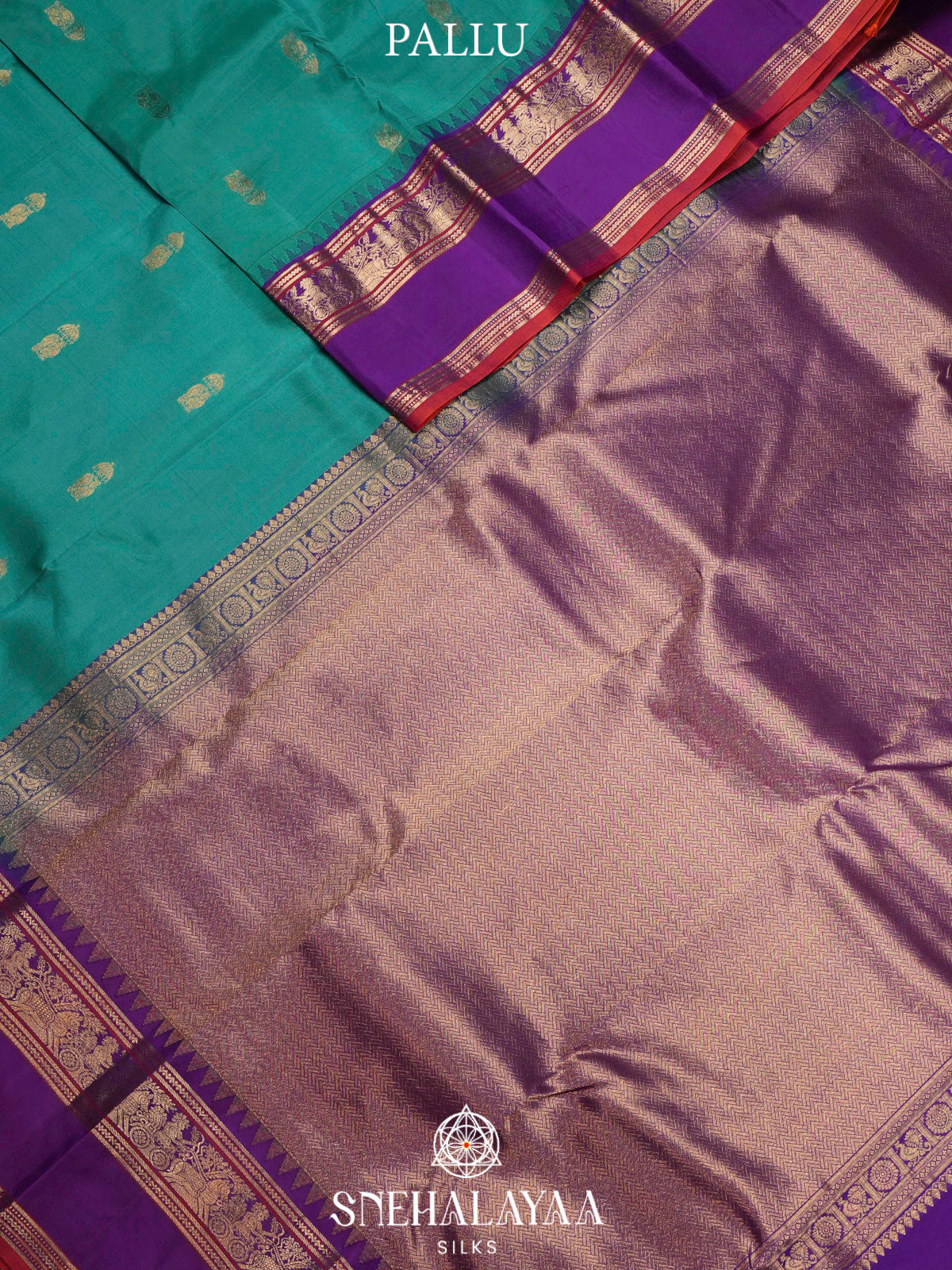 Teal Green  Kanjivaram Silk Saree