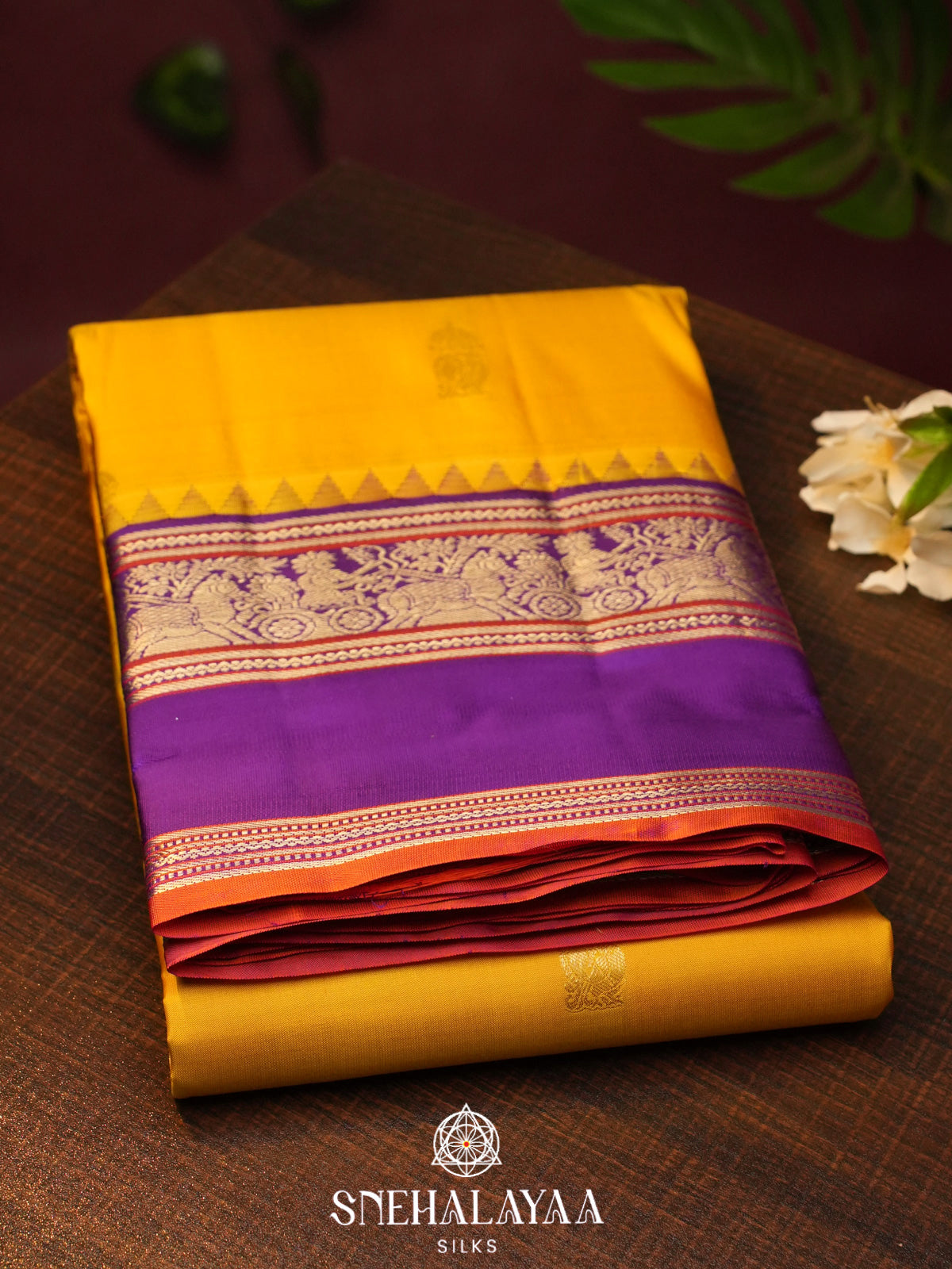 Mango Yellow  Kanjivaram Silk Saree