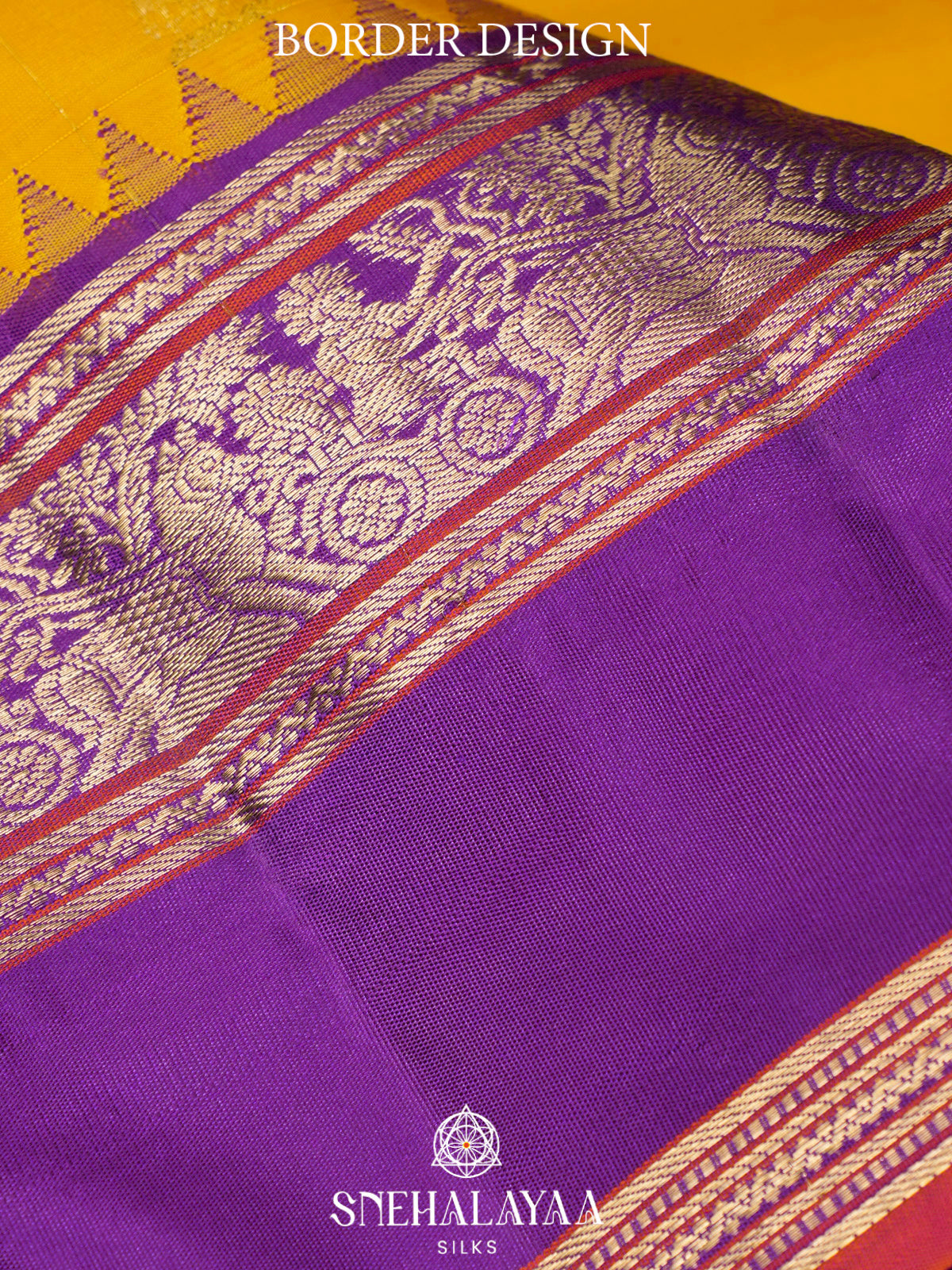 Mango Yellow  Kanjivaram Silk Saree