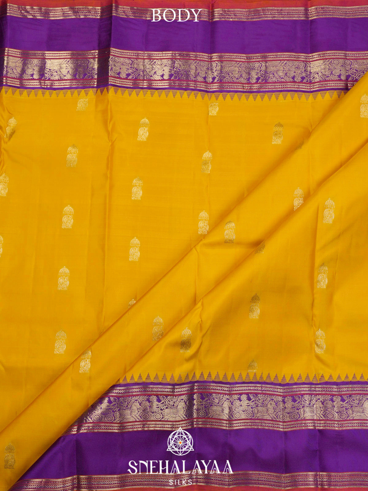 Mango Yellow  Kanjivaram Silk Saree