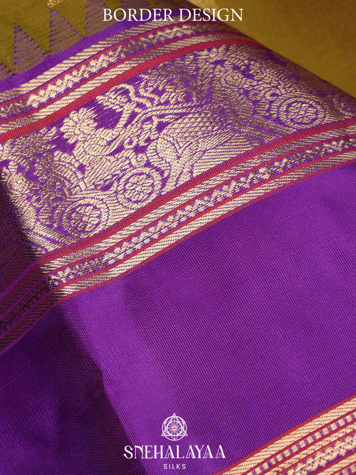 Olive Green  Kanjivaram Silk Saree