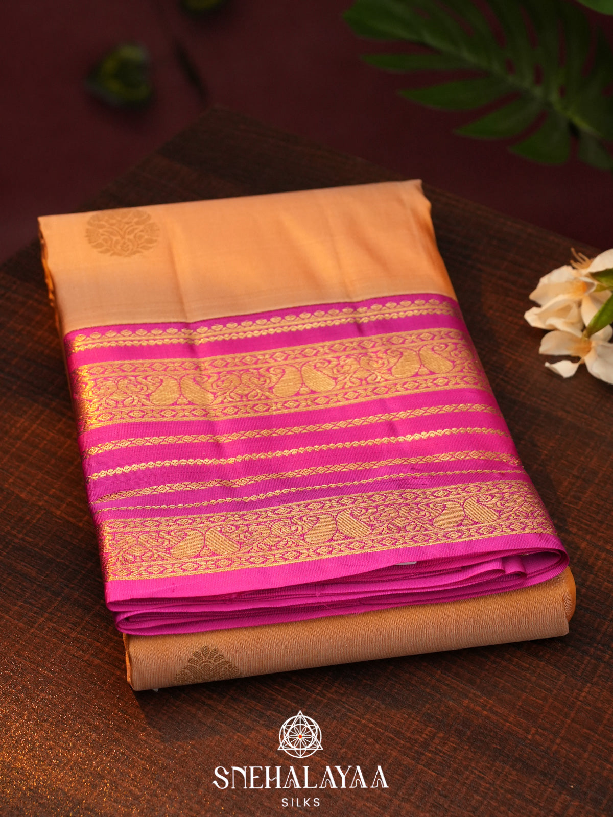 Cream  Kanjivaram Silk Saree