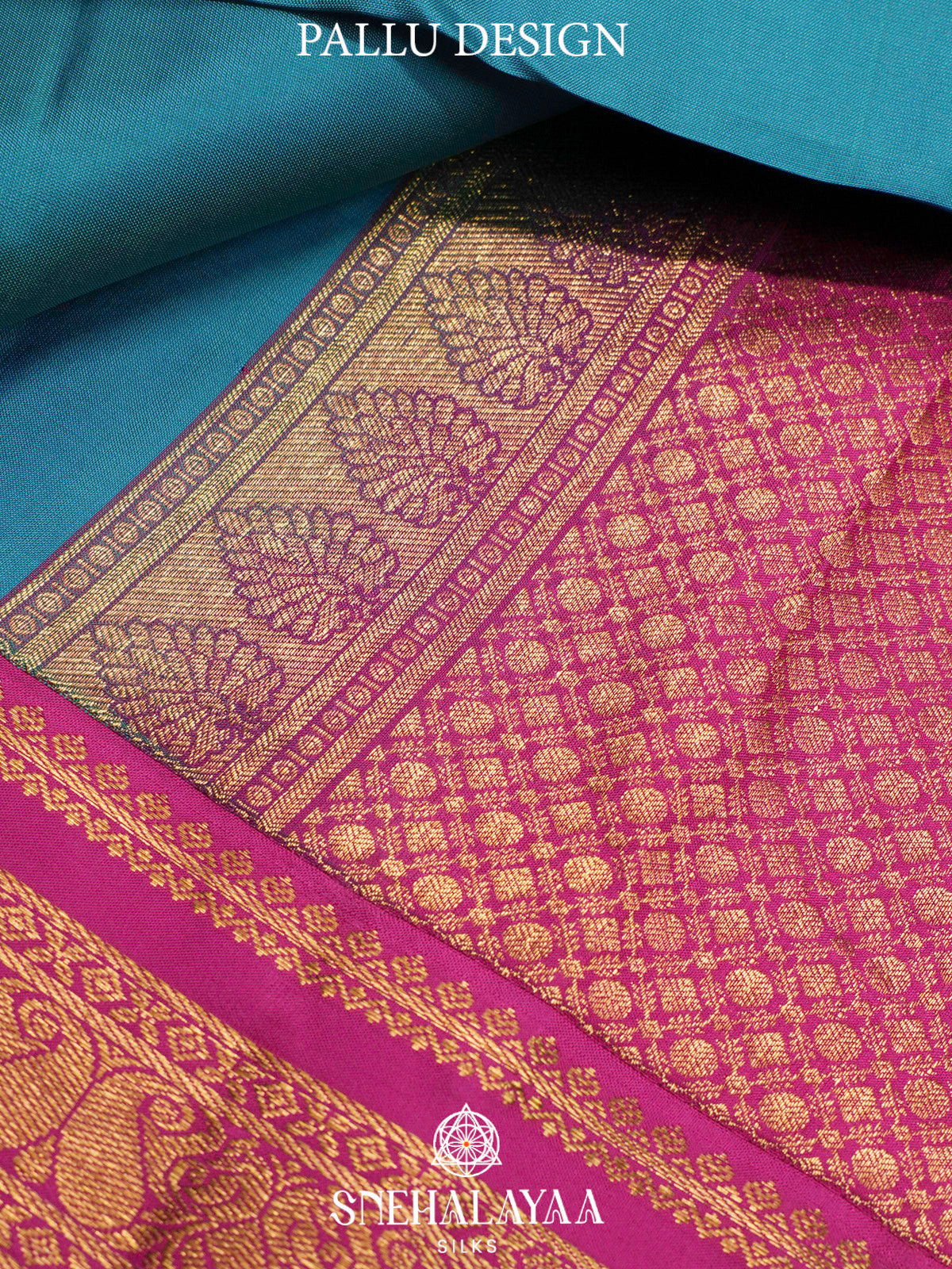 Peacock Blue  Kanjivaram Silk Saree