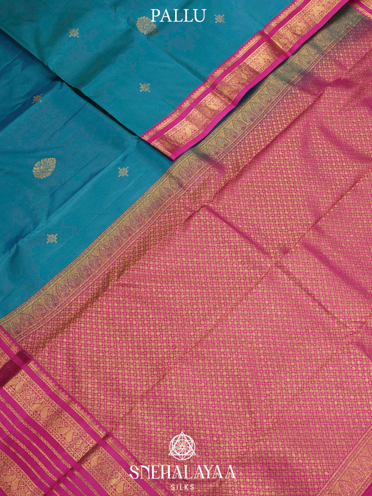 Peacock Blue  Kanjivaram Silk Saree