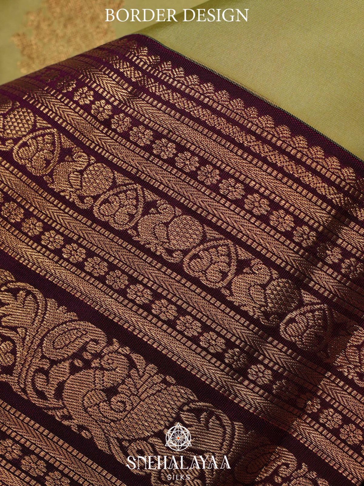 Olive Green  Kanjivaram Silk Saree