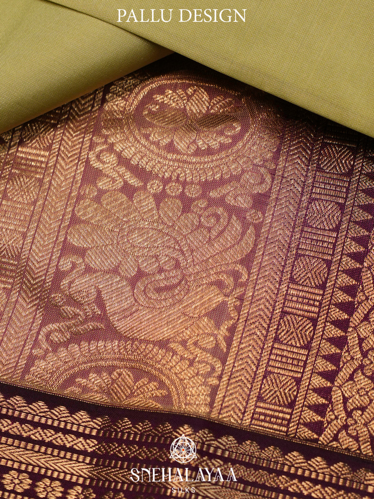 Olive Green  Kanjivaram Silk Saree