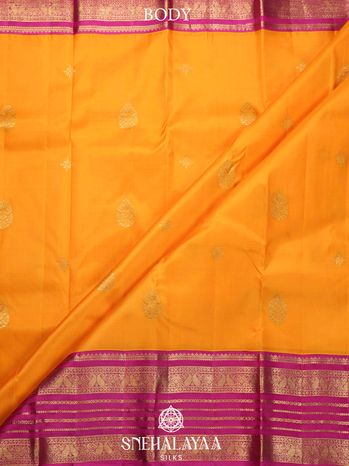 Mango Yellow  Kanjivaram Silk Saree