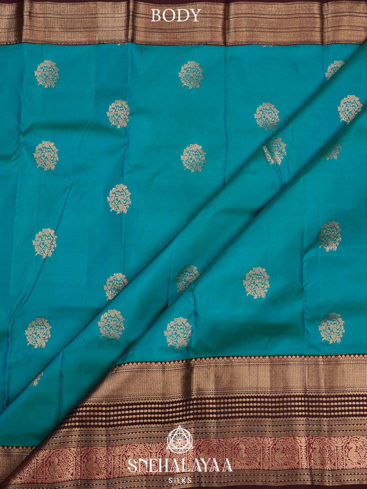 Peacock Blue  Kanjivaram Silk Saree