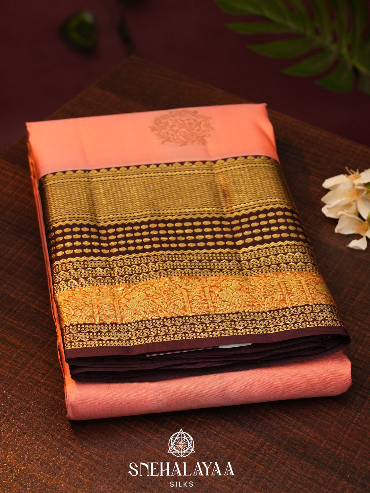 Peach  Kanjivaram Silk Saree