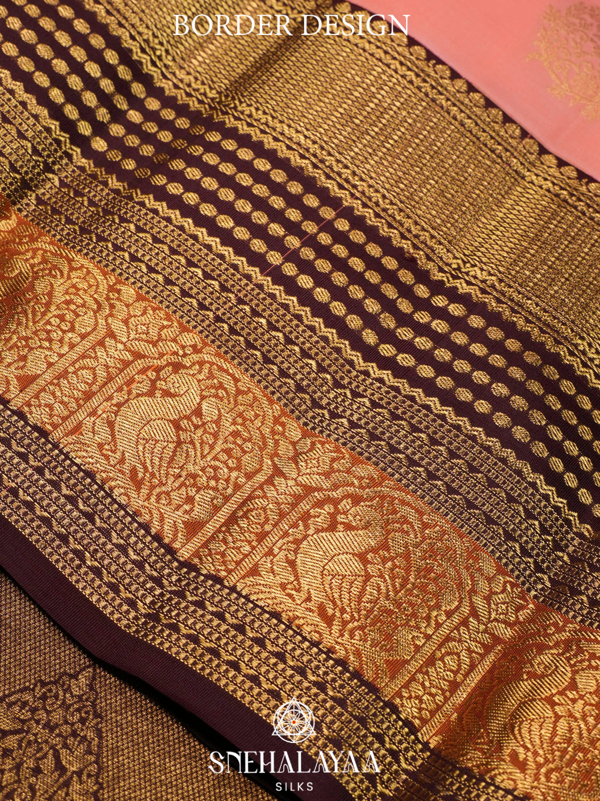 Peach  Kanjivaram Silk Saree