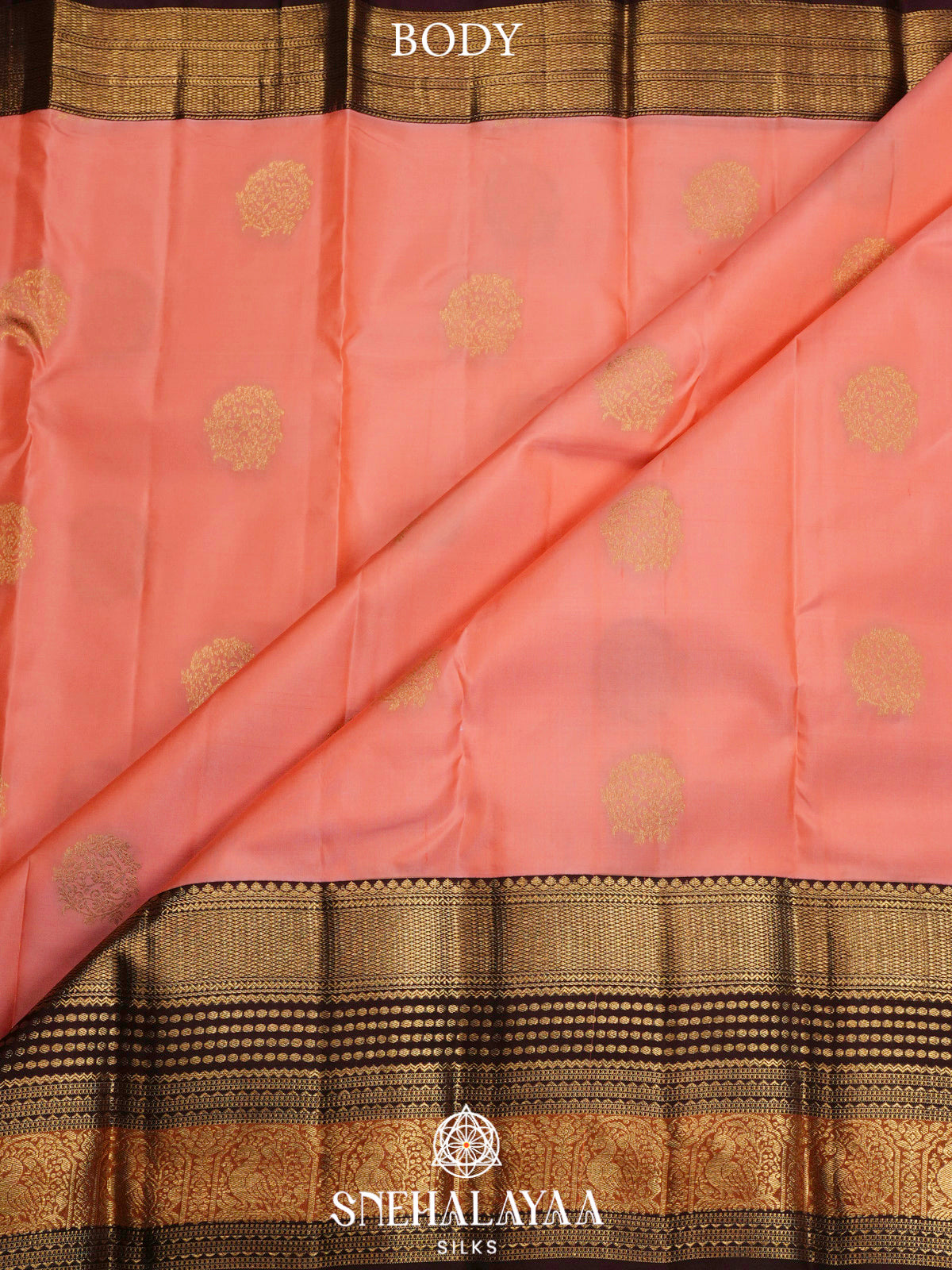 Peach  Kanjivaram Silk Saree