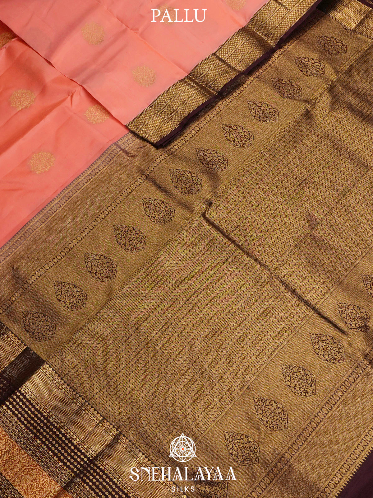 Peach  Kanjivaram Silk Saree