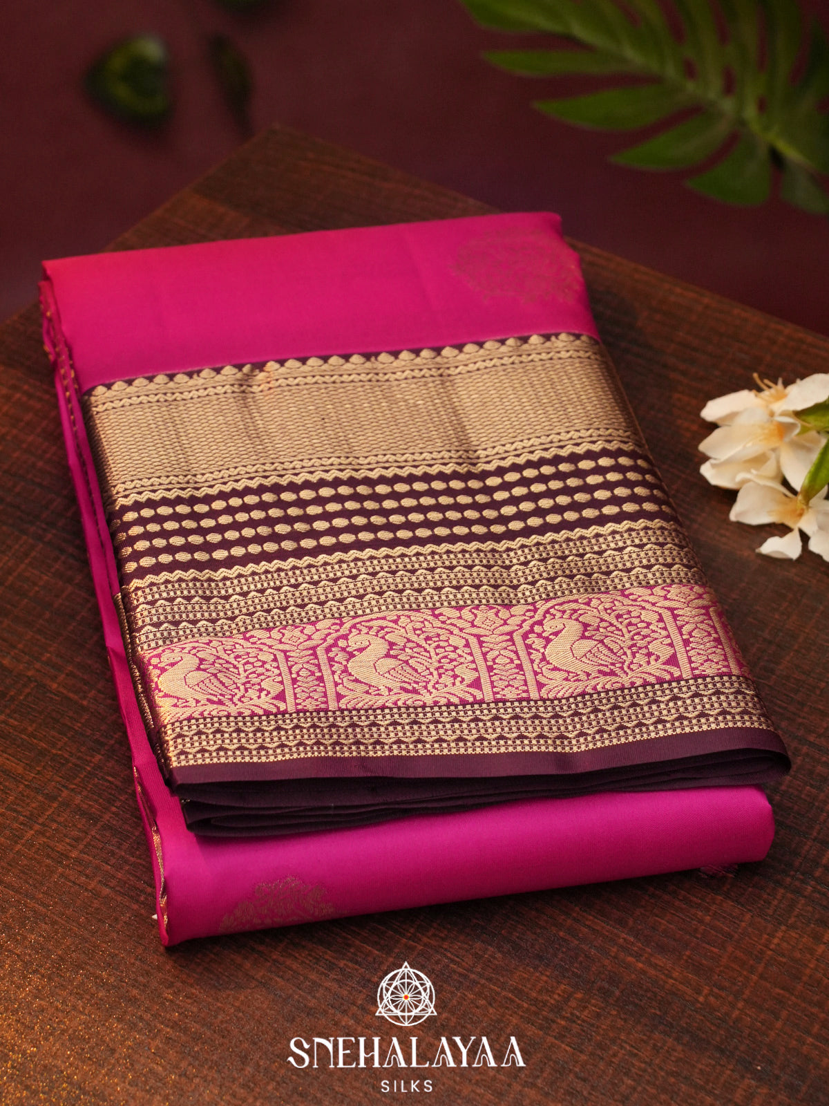 Magenta Pink  Kanjivaram Silk Saree