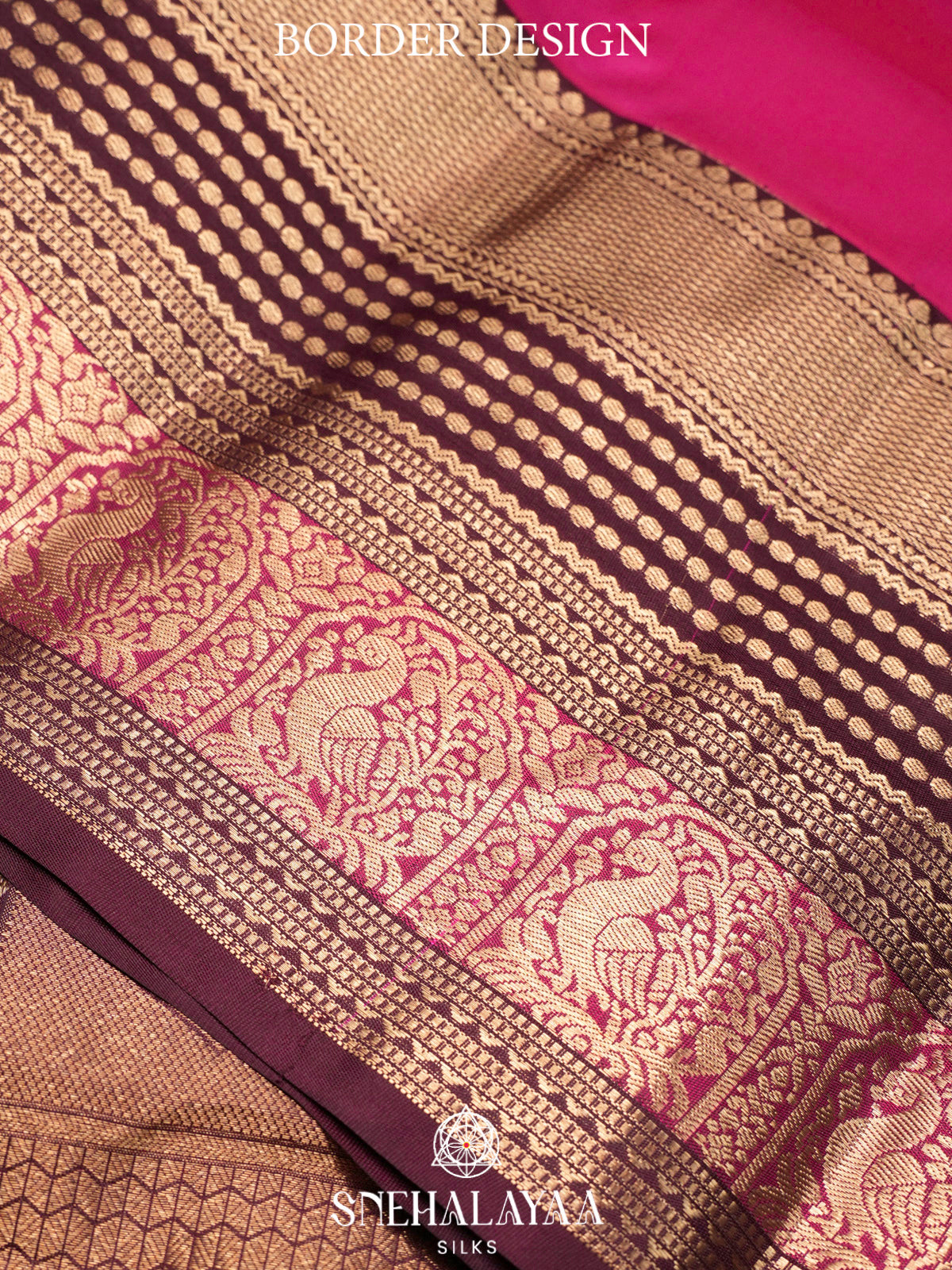 Magenta Pink  Kanjivaram Silk Saree