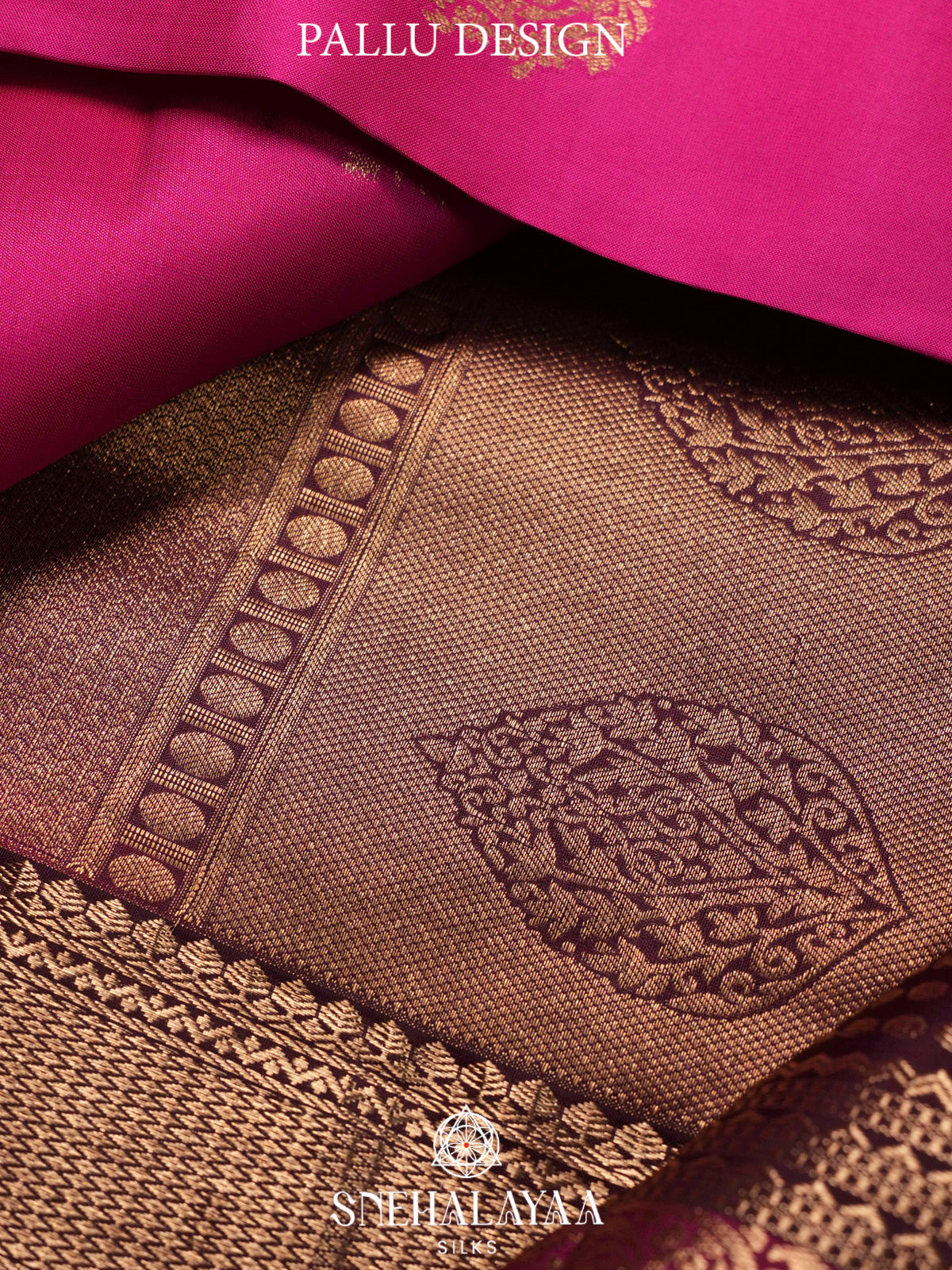Magenta Pink  Kanjivaram Silk Saree