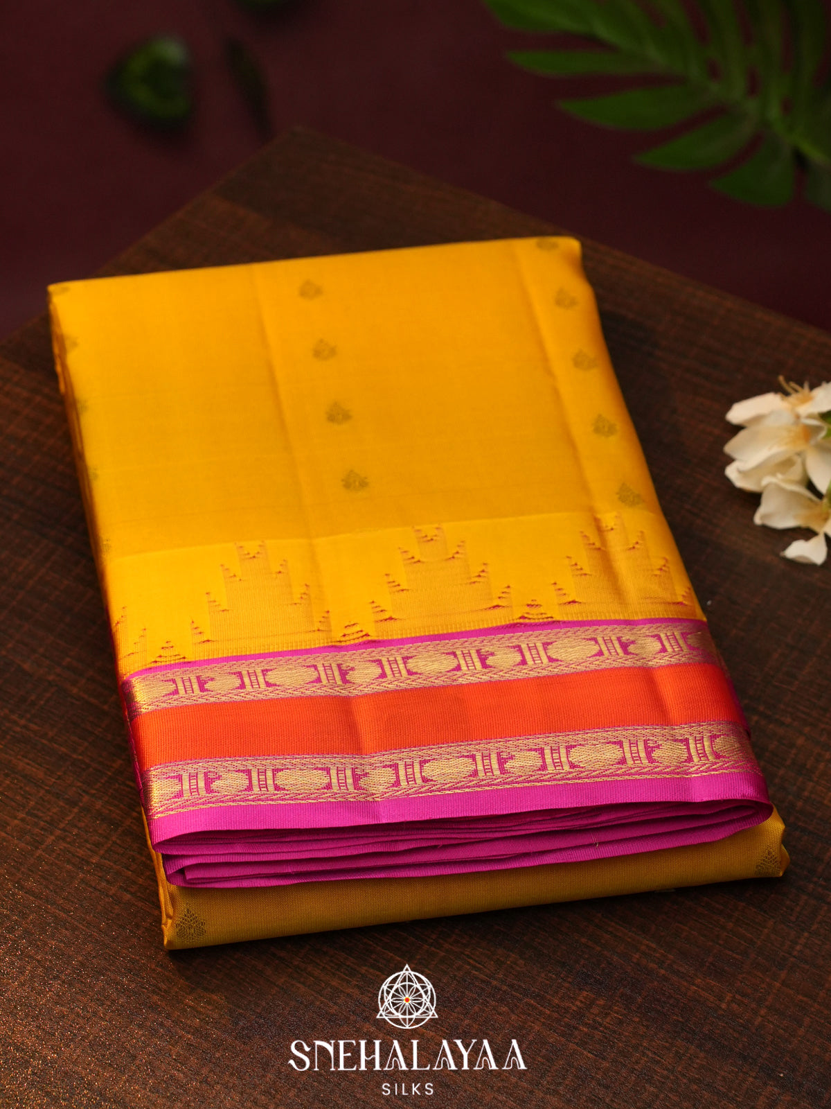 Yellow  Kanjivaram Silk Saree