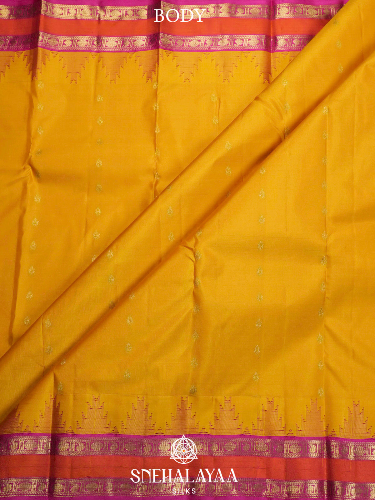 Yellow  Kanjivaram Silk Saree