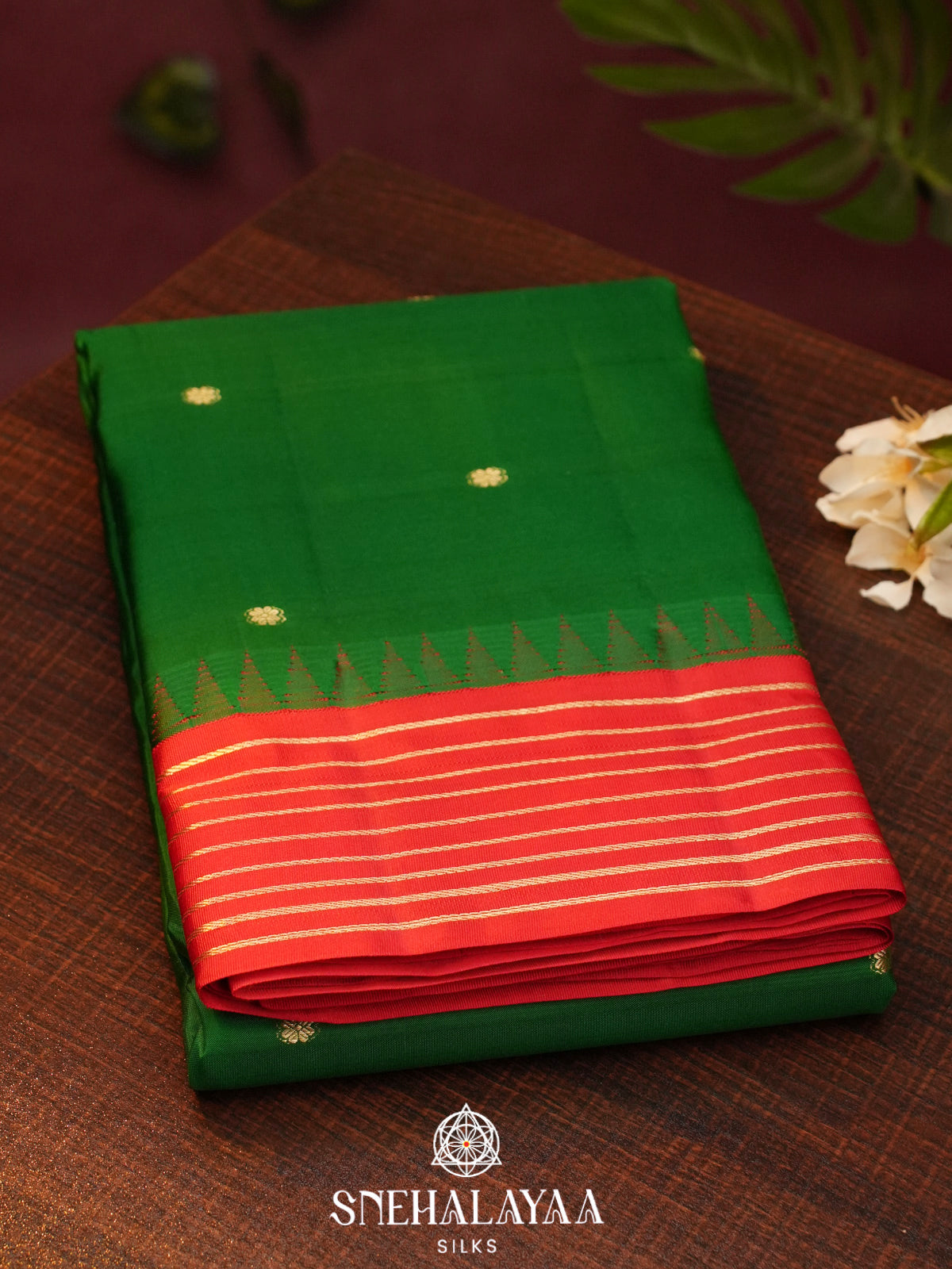 Bottle Green  Kanjivaram Silk Saree