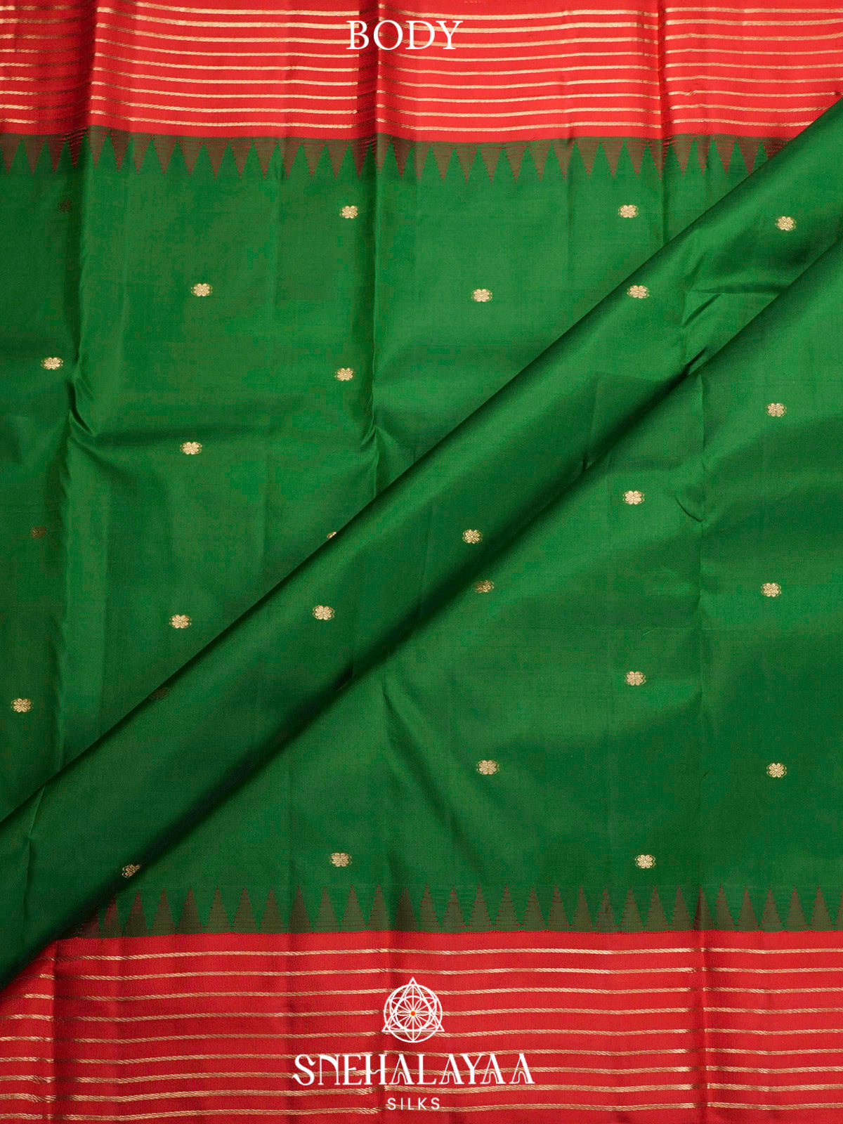Bottle Green  Kanjivaram Silk Saree