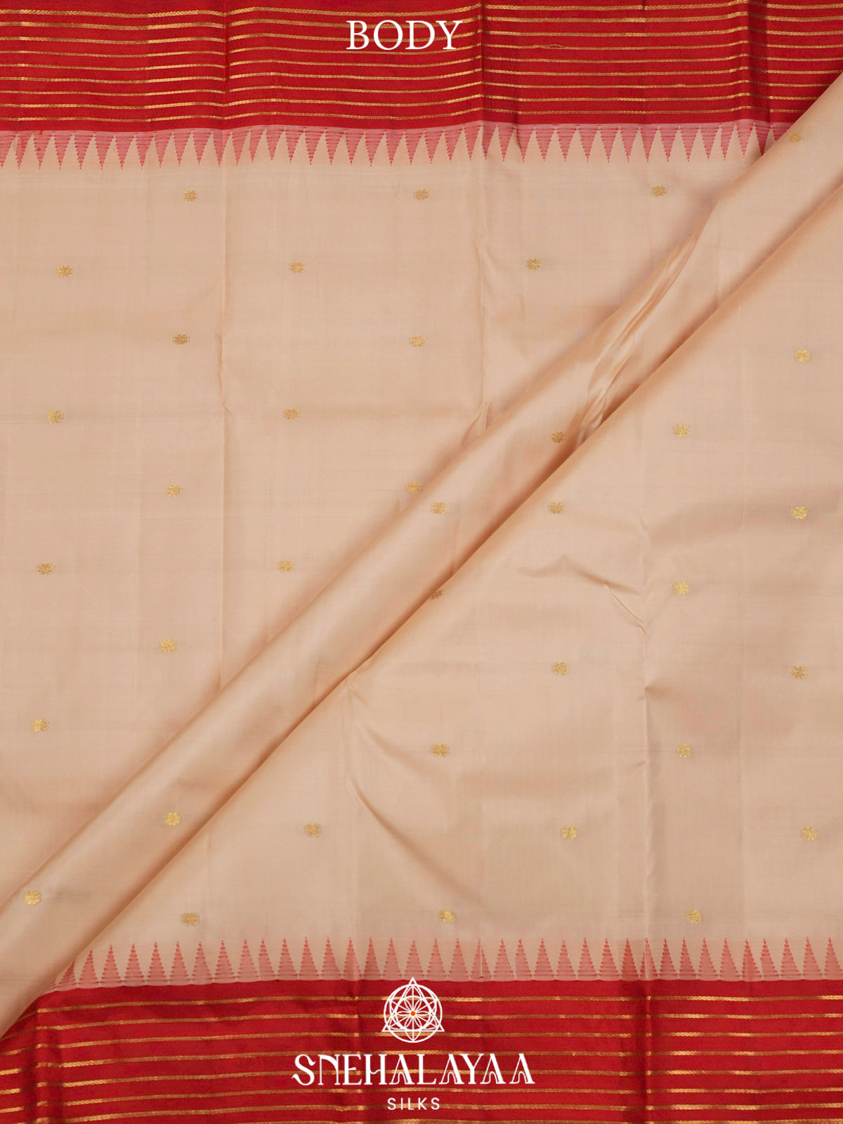 Cream  Kanjivaram Silk Saree