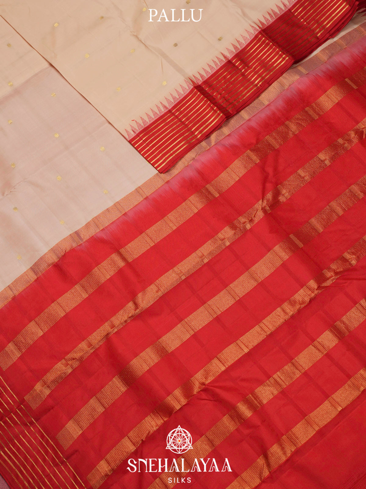 Cream  Kanjivaram Silk Saree