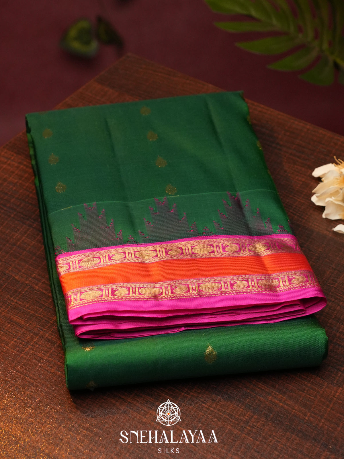 Forest Green  Kanjivaram Silk Saree