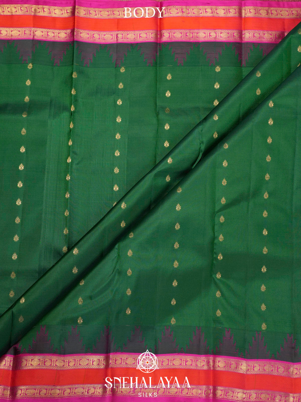 Forest Green  Kanjivaram Silk Saree