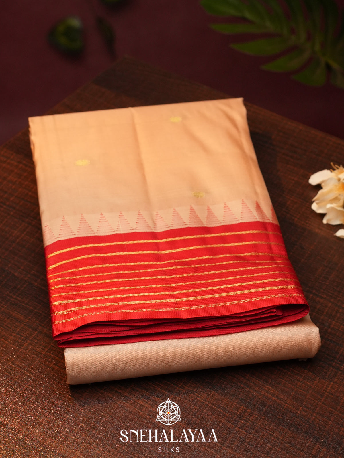 Cream  Kanjivaram Silk Saree