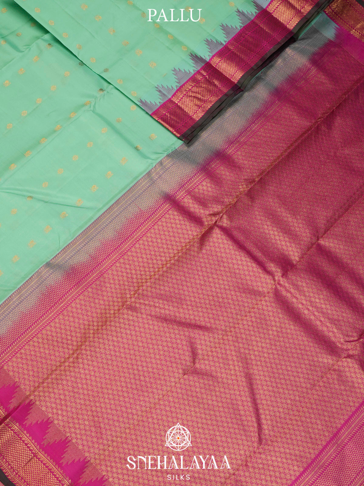 Mint Green  Kanjivaram Silk Saree