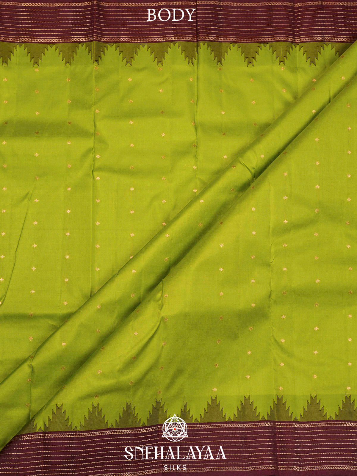 Lime Green  Kanjivaram Silk Saree