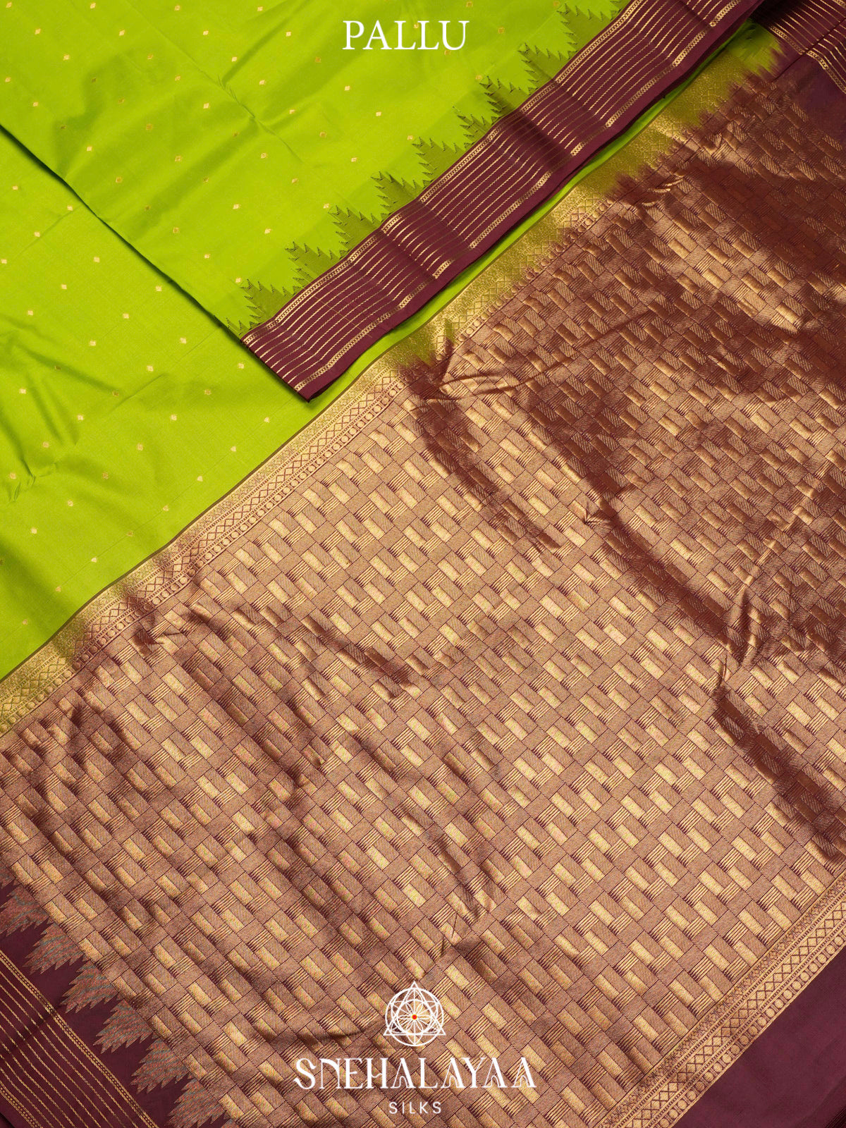 Lime Green  Kanjivaram Silk Saree