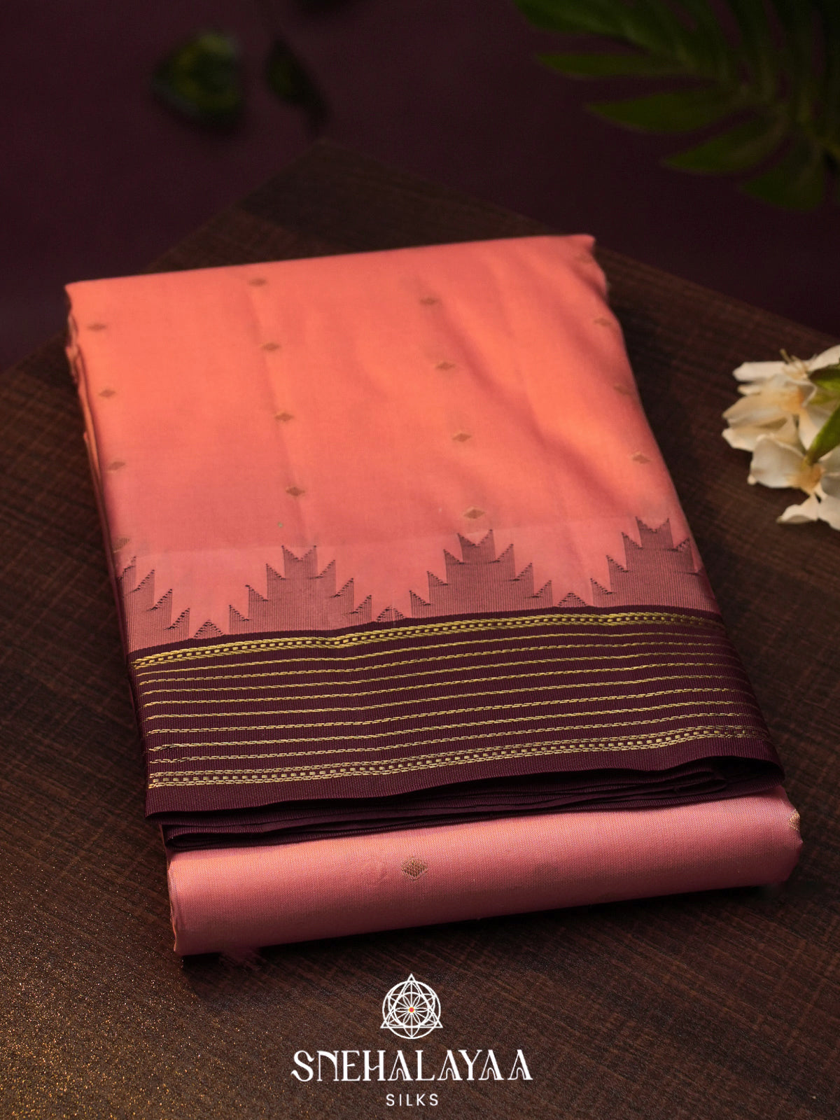 Peach  Kanjivaram Silk Saree